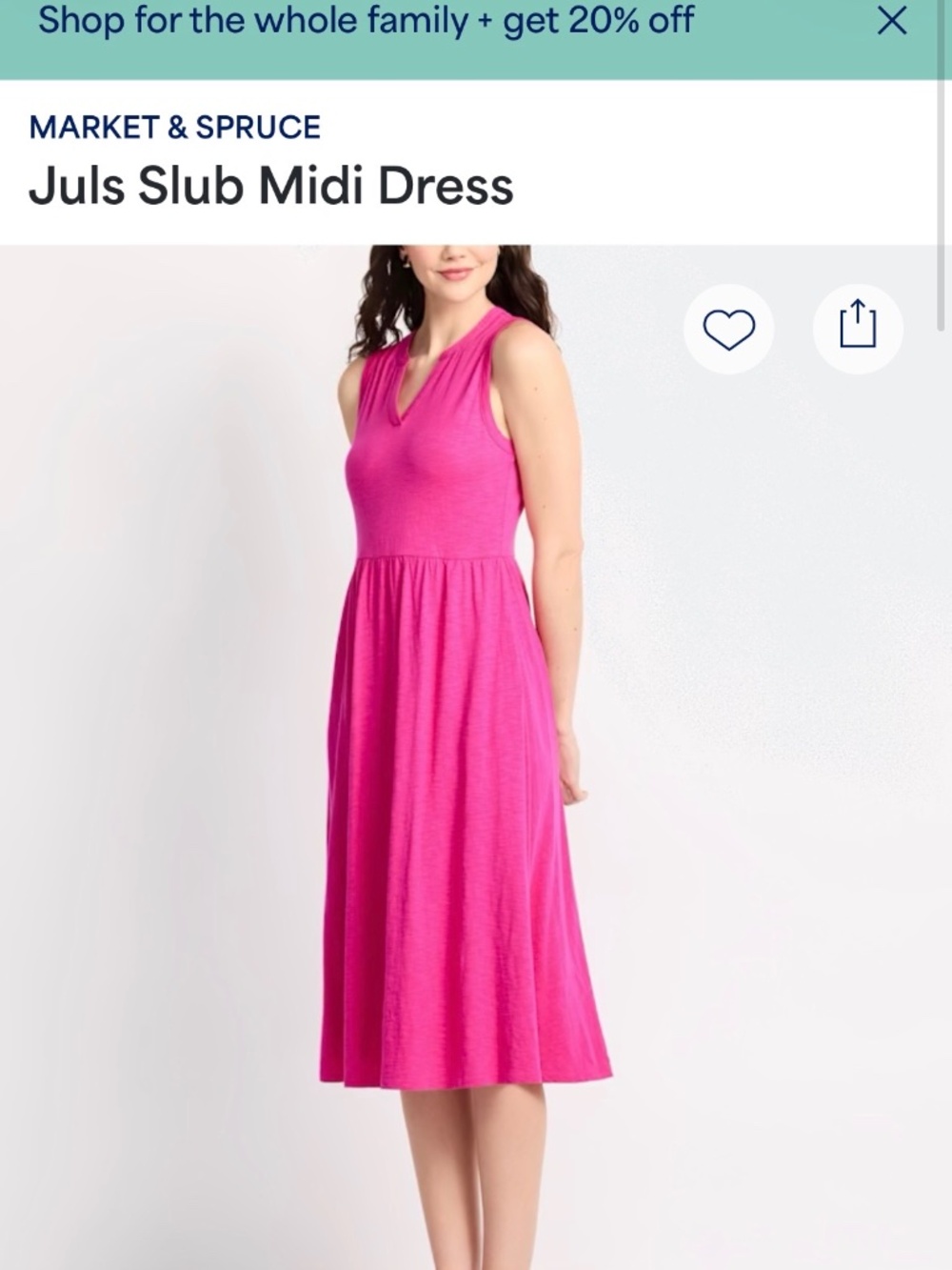 Market and Spruce Midi dress (s)